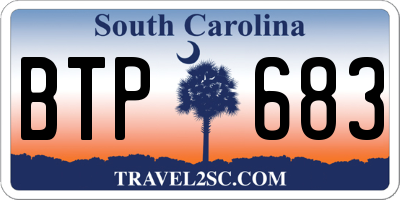 SC license plate BTP683