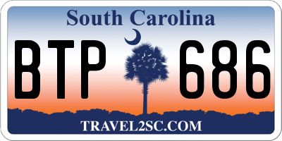 SC license plate BTP686