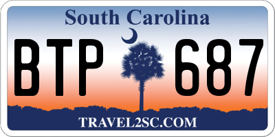 SC license plate BTP687