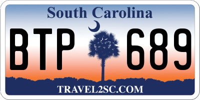 SC license plate BTP689