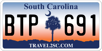 SC license plate BTP691