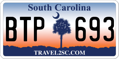 SC license plate BTP693