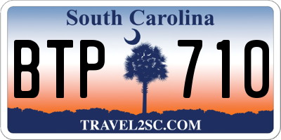 SC license plate BTP710