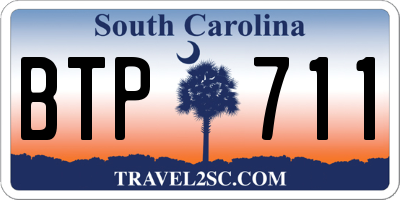 SC license plate BTP711