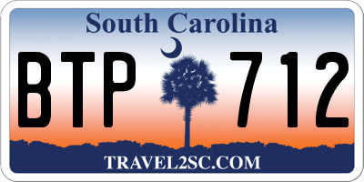 SC license plate BTP712
