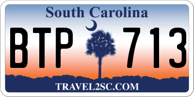 SC license plate BTP713