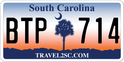 SC license plate BTP714