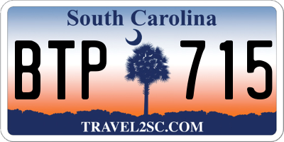 SC license plate BTP715