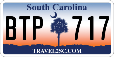 SC license plate BTP717