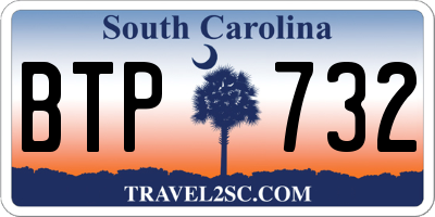 SC license plate BTP732