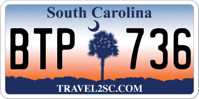 SC license plate BTP736