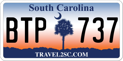 SC license plate BTP737