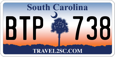 SC license plate BTP738