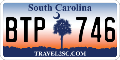 SC license plate BTP746