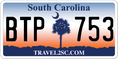 SC license plate BTP753