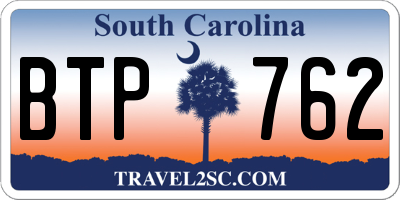 SC license plate BTP762