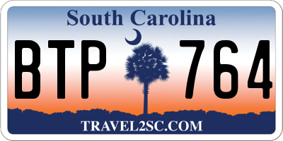 SC license plate BTP764