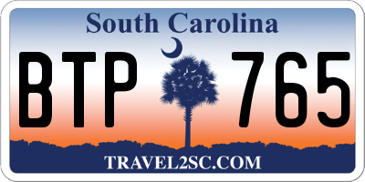 SC license plate BTP765