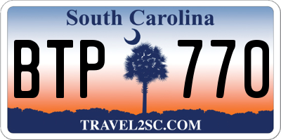 SC license plate BTP770