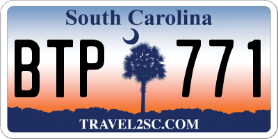 SC license plate BTP771