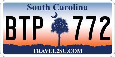 SC license plate BTP772