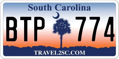 SC license plate BTP774