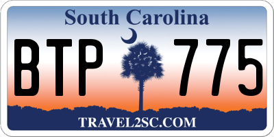 SC license plate BTP775