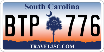 SC license plate BTP776