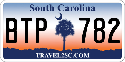 SC license plate BTP782