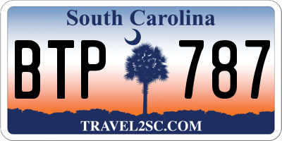 SC license plate BTP787