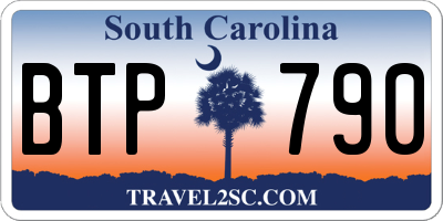 SC license plate BTP790