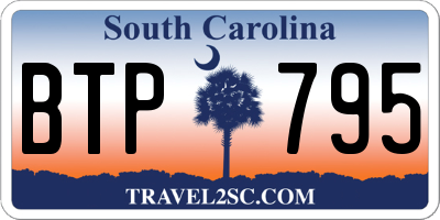 SC license plate BTP795