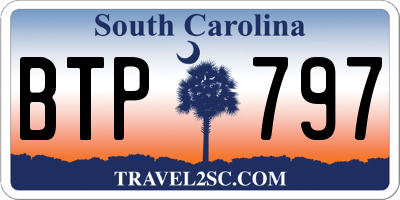 SC license plate BTP797