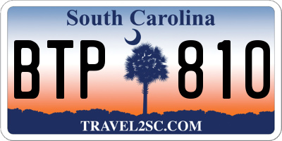 SC license plate BTP810