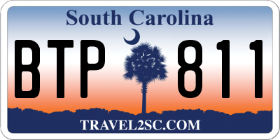 SC license plate BTP811