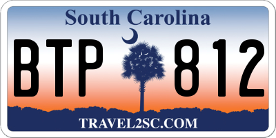 SC license plate BTP812