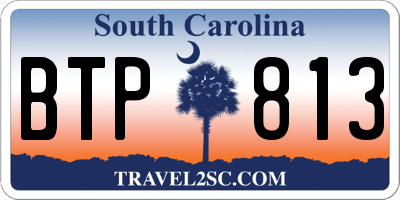 SC license plate BTP813