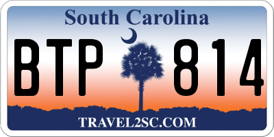SC license plate BTP814