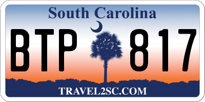 SC license plate BTP817