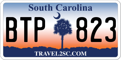 SC license plate BTP823