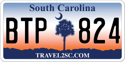 SC license plate BTP824