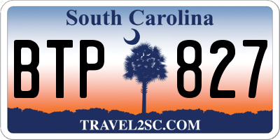 SC license plate BTP827
