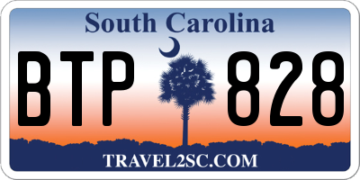 SC license plate BTP828