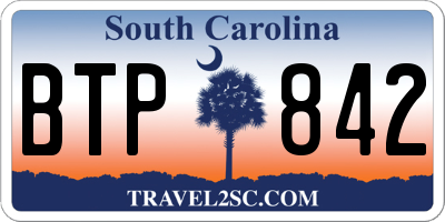 SC license plate BTP842