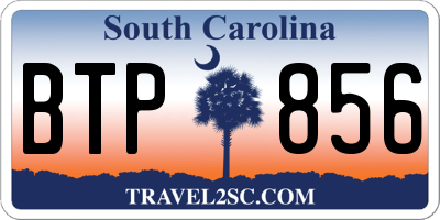 SC license plate BTP856