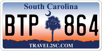 SC license plate BTP864