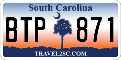 SC license plate BTP871
