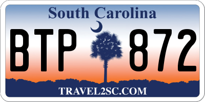 SC license plate BTP872