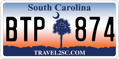 SC license plate BTP874