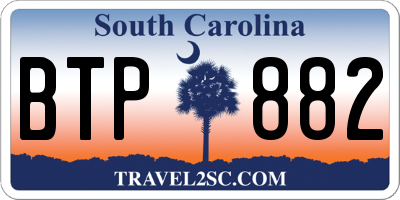 SC license plate BTP882
